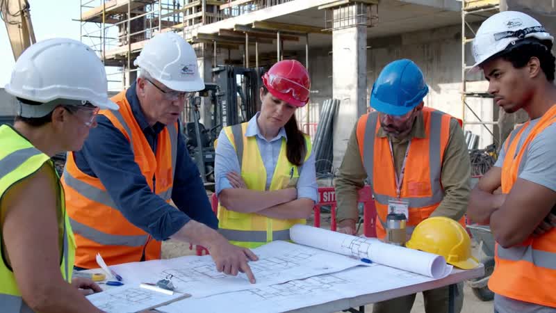 Site meeting with engineers